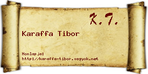 Karaffa Tibor névjegykártya